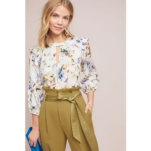 Anthropologie Amarinta Ruffle Top